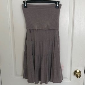 INC Taupe Foldover Midi Skirt🍒